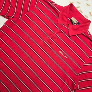 Vans 90s Y2K Polo‎ Shirt Mens Small Red Striped Short Sleeve Skate Made Korea